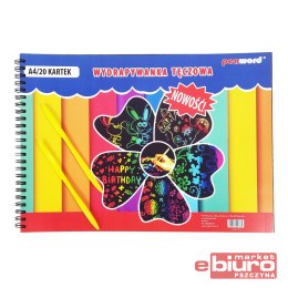 WYDRAPYWANKA TĘCZOWA NA SPIRALI A4 A'20 + 2 RYLCE