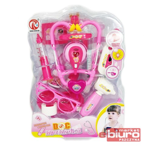 ZESTAW LEKARSKI RÓŻOWY ŚWIECĄCY 0870