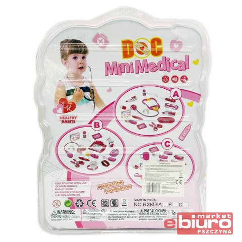 ZESTAW LEKARSKI RÓŻOWY ŚWIECĄCY 0870