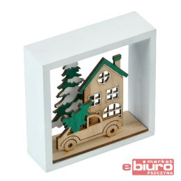 DOMEK 3D DREWNIANY 9,5X9,5X3,5CM 8886101 MFP