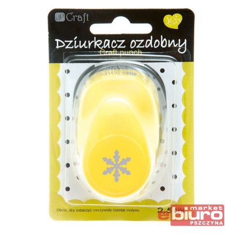 DZIURKACZ OZDOBNY 2,5 CM ŚNIEŻYNKA JCDZ-110-145