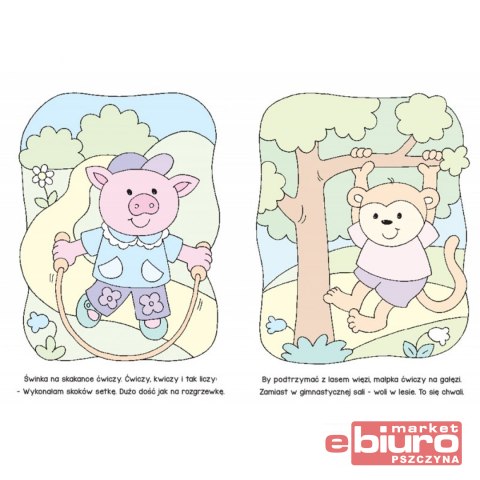 KOLORUJĘ WODĄ. ZWIERZĘTA LUBIĄ ĆWICZYĆ. MAL. WODNA