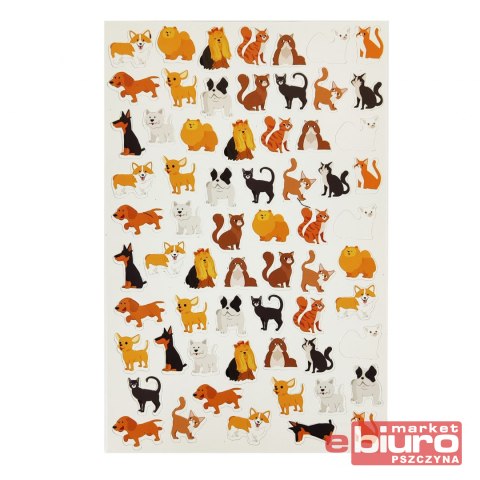 NAKLEJKI PIANKOWE NPS-1 PSY I KOTY A'5