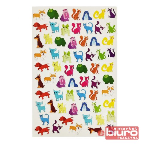 NAKLEJKI PIANKOWE NPS-1 PSY I KOTY A'5