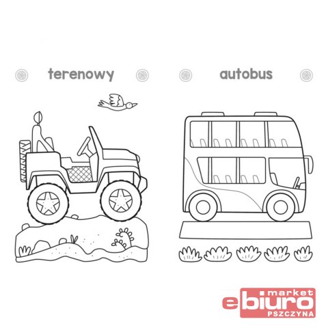SAMOCHODY WESOŁE KOLOROWANKI 4+