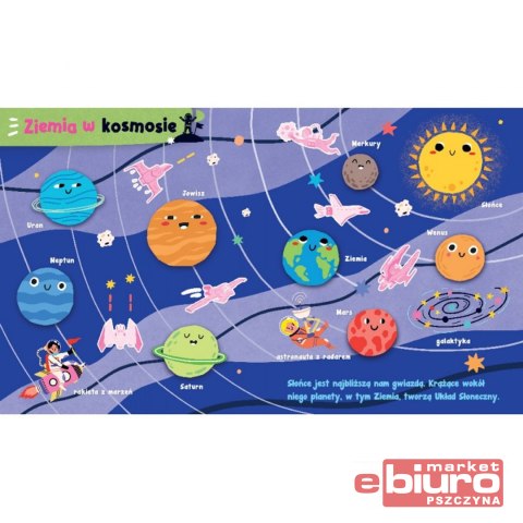 W KOSMOSIE. ALBUM Z NAKLEJKAMI. POZNAJĘ I WYKLEJAM