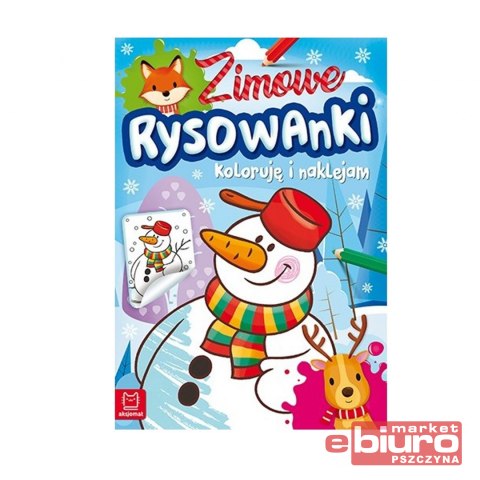 ZIMOWE RYSUNKI. KOLORUJĘ I NAKLEJAM