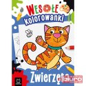 ZWIERZĘTA. WESOŁE KOLOROWANKI 4+