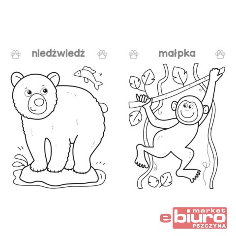 ZWIERZĘTA. WESOŁE KOLOROWANKI 4+