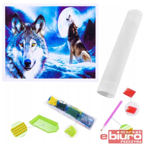 DIAMENTOWA MOZAIKA WILKI ZIMĄ NORIMPEX