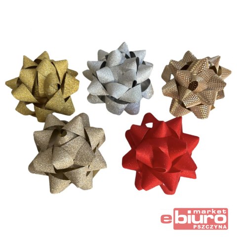 GWIAZDKA ROZETA KOKARDA BROKAT A'20 ŚR 8CM FARRO