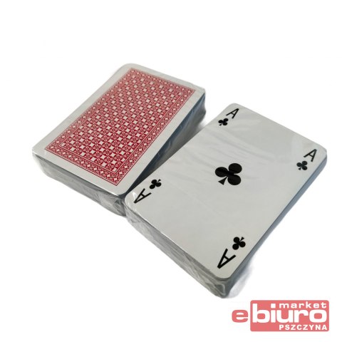 KARTY DO GRY DWIE TALIE PUDEŁKO DREWNIANE