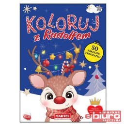 KOLOROWANKA KOLORUJ Z RUDOLFEM 50 NAKLEJEK MARTEL
