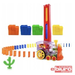 POCIĄG LOKOMOTYWA ROZKŁADAJĄCA DOMINO UKŁADANKA