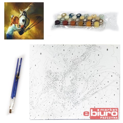 MALOWANIE PO NR. KOŃ Z DZIEWCZYNKĄ NORIMPEX