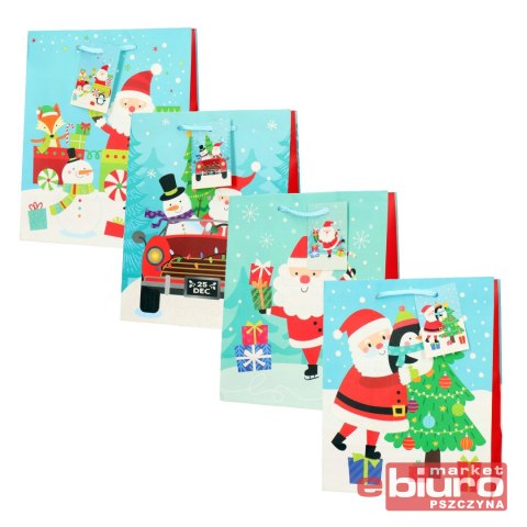 TORBA PREZENTOWA 26X32 MIKOŁAJ NIEBIESKA 7658