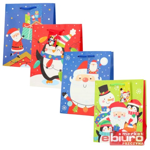 TORBA PREZENTOWA 32X44 PINGWIN, MIKOŁAJ 7597