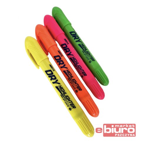 ZAKREŚLACZ W SZTYFCIE MIX 4 KOLORÓW HLD4P AMOS