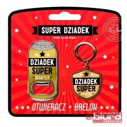 ZESTAW OTWIERACZ + BRELOK DZIADEK SUPER BOHATER
