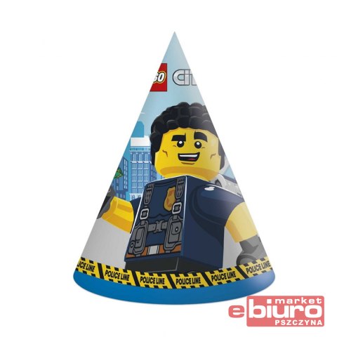 CZAPECZKI PAPIEROWE LEGO CITY 6SZT GODAN