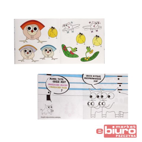 KOLOROWANKA 21X21 Z NAKLEJKAMI ZWIERZĘTA NA WSI