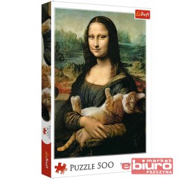 PUZZLE 500 EL MONA LISA I KOT MRUCZEK 37294 TREFL