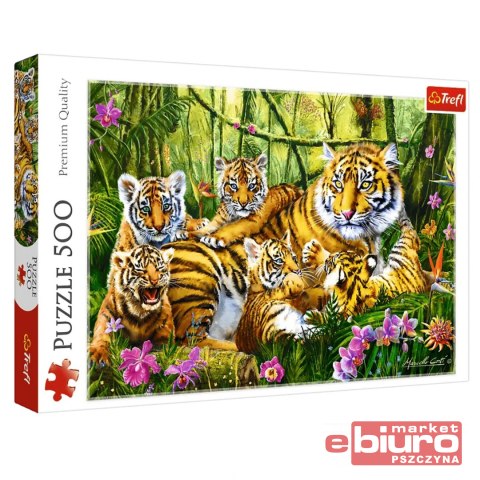 PUZZLE 500 RODZINA TYGRYSÓW 37350 TREFL