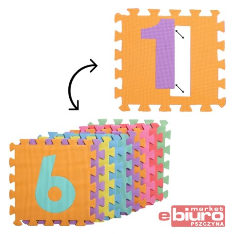 PUZZLE PIANKOWE 29X29CM CYFERKI 10SZT 5456 MALIS