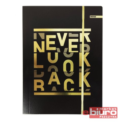 TECZKA Z GUMKĄ A4 PŁÓTNO GOLD BENIAMIN