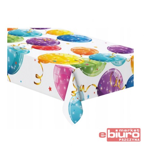 OBRUS PLASTIKOWY SPARKLING BALLOONS 120X180CM