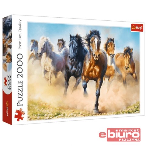 PUZZLE 2000 GALOPUJĄCE STADO KONII 27098 TREFL