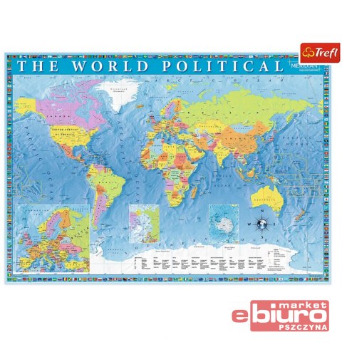 PUZZLE 2000 POLITYCZNA MAPA ŚWIATA 27099 TREFL