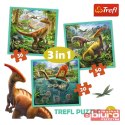 PUZZLE 3W1 NIEZWYKŁY ŚWIAT DINOZAURÓW TREFL 34837