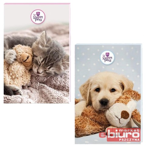 NOTES A6 30 KART Z PODDRUK THE SWEET PETS BENIAMIN