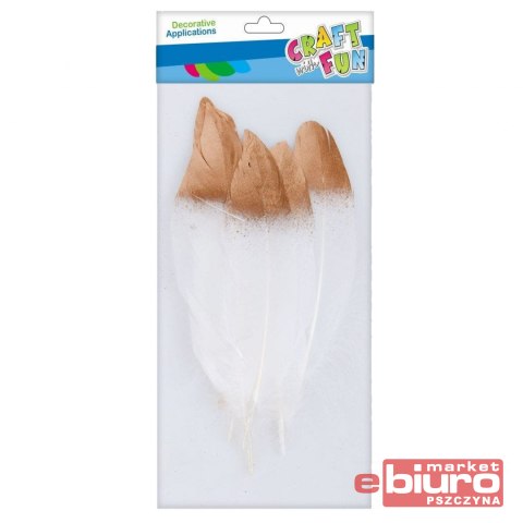 OZDOBA DEKORACYJNA PIÓRKA 17-22CM A'6 ZŁOT/B CF