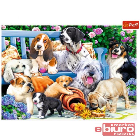 PUZZLE 1000 PSY W OGRODZIE 10556 TREFL