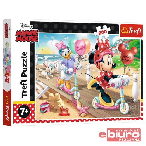 PUZZLE 200 MINNIE NA PLAŻY 13262 TREFL