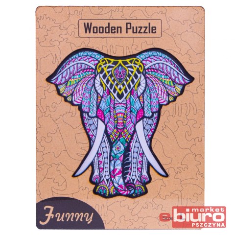 PUZZLE DREWNIANE SŁOŃ NO-1006087 NORIMPEX