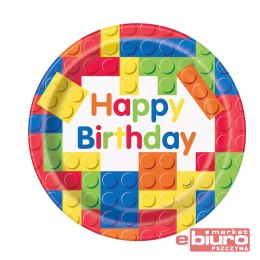 TALERZYKI PAPIEROWE KLOCKI 23CM 8SZT GODAN