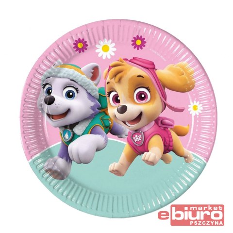TALERZYKI PAPIEROWE PAW PATROL SKYE 23CM 8SZT