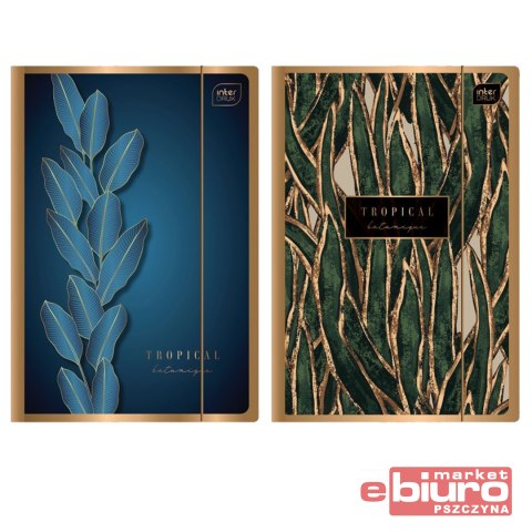 TECZKA Z GUMKĄ A4+ METALLIC GOLD MIX2