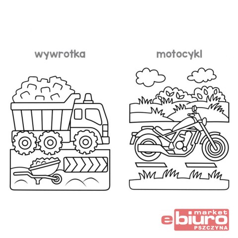 WESOŁE KOLOROWANKI 4+ POJAZDY