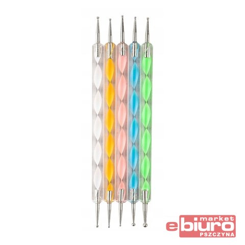 ZESTAW DWUSTRONNYCH NARZĘDZI DO KROPKOWANIA 5 SZT