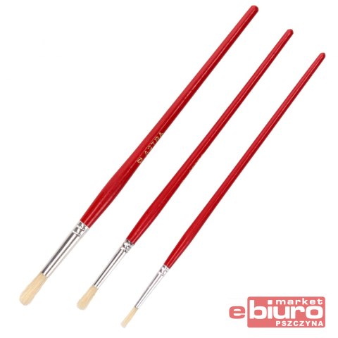 PĘDZLE Z WŁOSIA NATURALNEGO ZESTAW 2/6/12 ASTRA