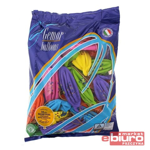 BALON GPBD1 PASTEL PIŁKA ZE ZWIERZĘTAMI 50SZT GODA