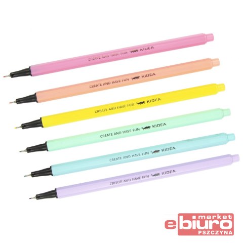CIENKOPISY PASTELOWE 6 KOL. KIDEA