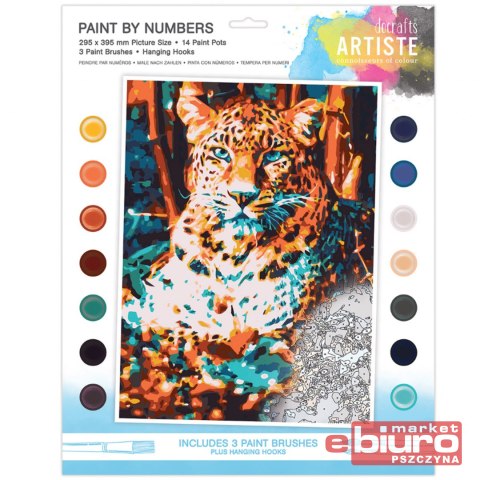 DUŻY ZESTAW DO MALOWANIA ARTISTE RESTING LEOPARD