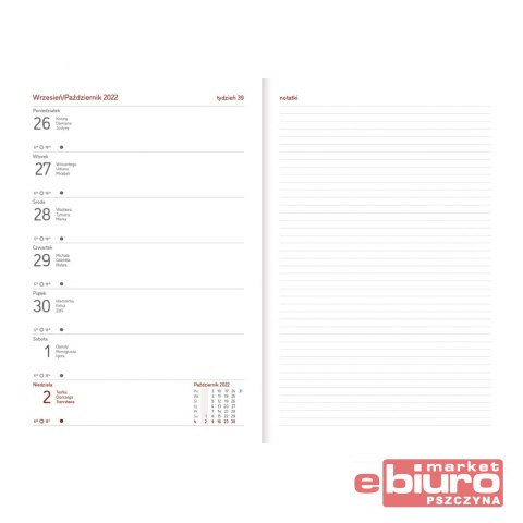 KALENDARZ AKADEMICKI A5 PCV BEZBARWNY OWOCE
