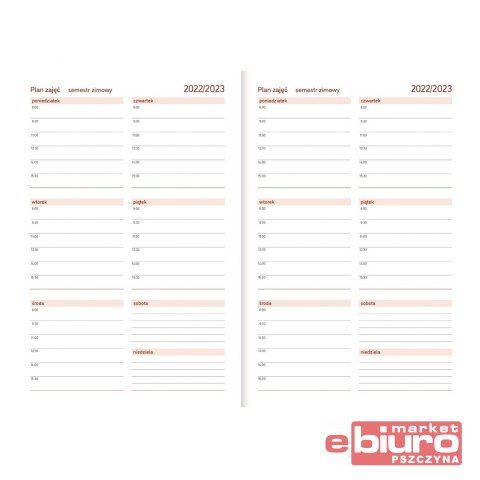 KALENDARZ AKADEMICKI A5 PCV BEZBARWNY ROWERY