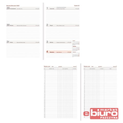 KALENDARZ NAUCZYCIELA A5 PCV BEZBARWNY PSZCZOŁY